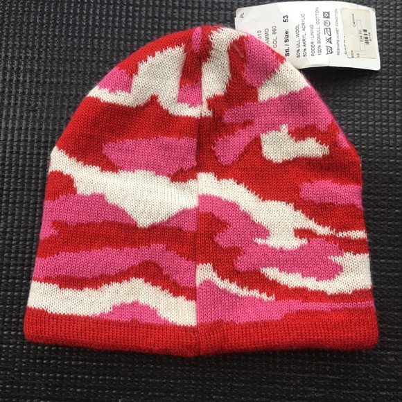 Ellte girls wool blend camo print winter beanie - Picture 2 of 6